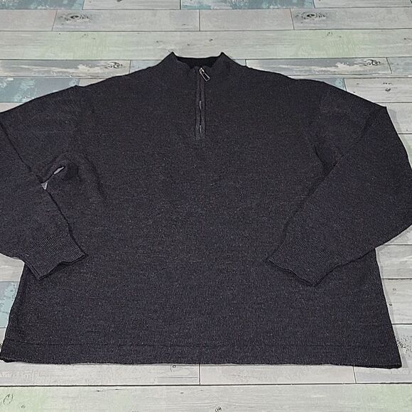 Pronto Uomo Extra Fine Merino Wool Gray Sweater sz Large - Picture 1 of 4